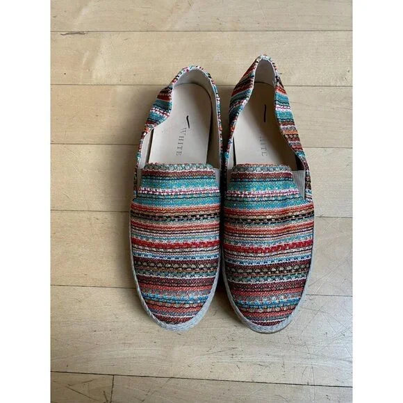 RON white Women Multi Stripe "Delilah" Espadrille Loafer - Picture 3 of 9